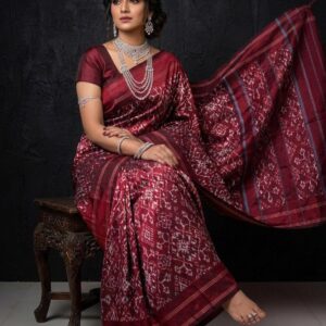 Pochampally Silk Sarees Double Weave With Blouse -SRRS990018