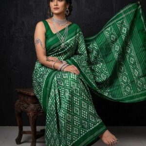 Pochampally Silk Sarees Double Weave With Blouse -SRRS990019