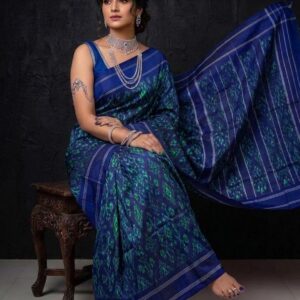 Pochampally Silk Sarees Double Weave With Blouse -SRRS990022