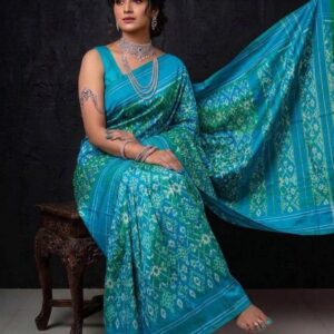 Pochampally Silk Sarees Double Weave With Blouse -SRRS990023