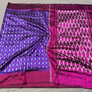 Pochampally Ikkat  Silk  Saree Light Weight Without Blouse  -SRSS690017
