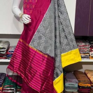 Pochampally ikkat silk dress material online, Pochampally ikkat silk suits, Ikkat Pattu Dress materials