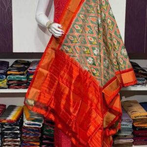 Pochampally ikkat silk dress material online, Pochampally ikkat silk suits, Ikkat Pattu Dress materials