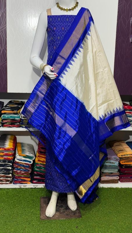 Pochampally ikkat silk dress material online, Pochampally ikkat silk suits, Ikkat Pattu Dress materials