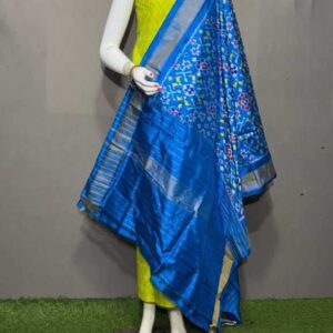 Pochampally ikkat silk dress material online, Pochampally ikkat silk suits, Ikkat Pattu Dress materials