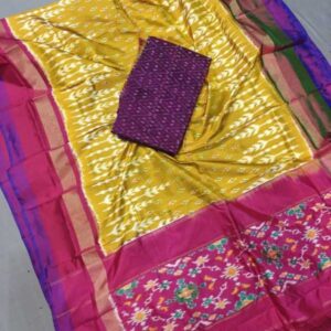 Pochampally ikkat silk dress material online, Pochampally ikkat silk suits, Ikkat Pattu Dress materials