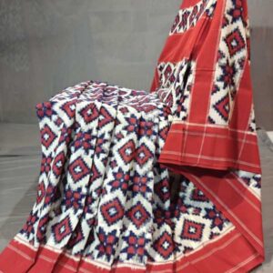 Pochampally Ikkat Telia rumal sarees, Double ikkat telia rumal cotton sarees, telia rumal sarees latest designs
