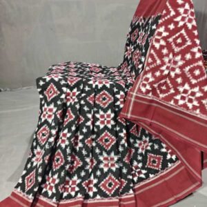 Pochampally Ikkat Telia rumal sarees, Double ikkat telia rumal cotton sarees, telia rumal sarees latest designs