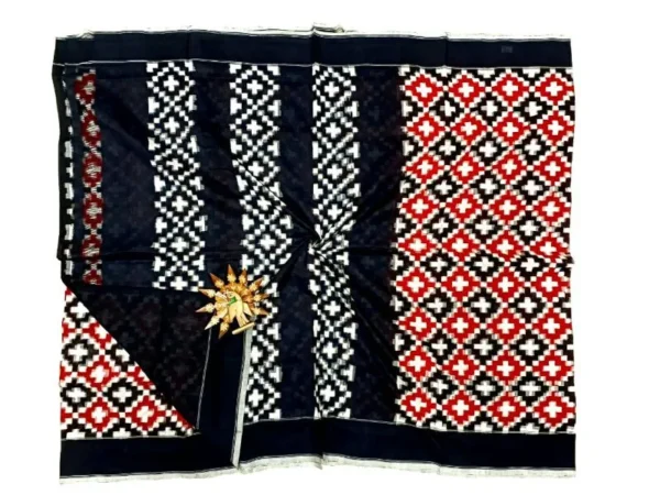 Pochampally Ikkat Telia rumal sarees, Double ikkat telia rumal cotton sarees, telia rumal sarees latest designs