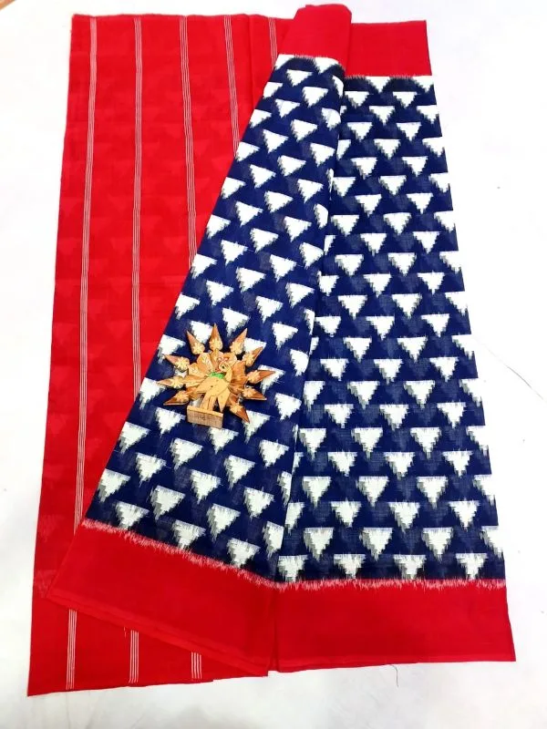 Pochampally Ikkat Telia rumal sarees, Double ikkat telia rumal cotton sarees, telia rumal sarees latest designs