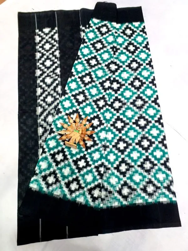 Pochampally Ikkat Telia rumal sarees, Double ikkat telia rumal cotton sarees, telia rumal sarees latest designs