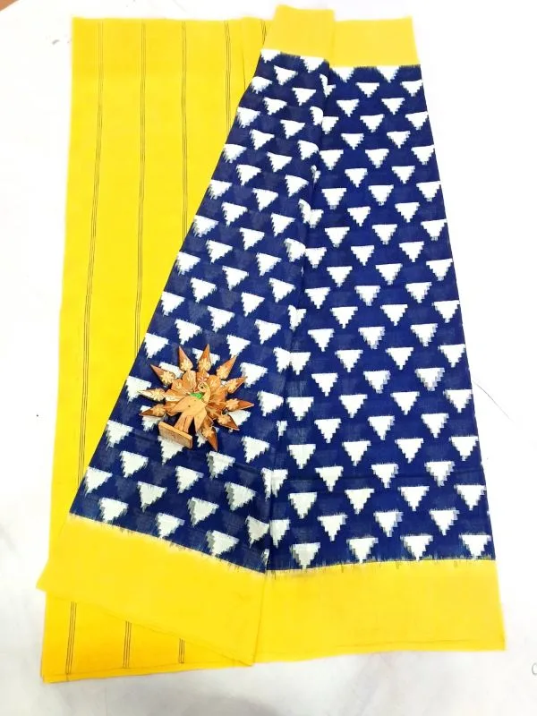 Pochampally Ikkat Telia rumal sarees, Double ikkat telia rumal cotton sarees, telia rumal sarees latest designs