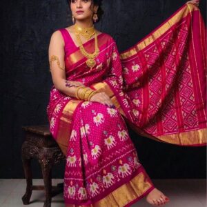 Pure Ikkat Silk Sarees Under 12000