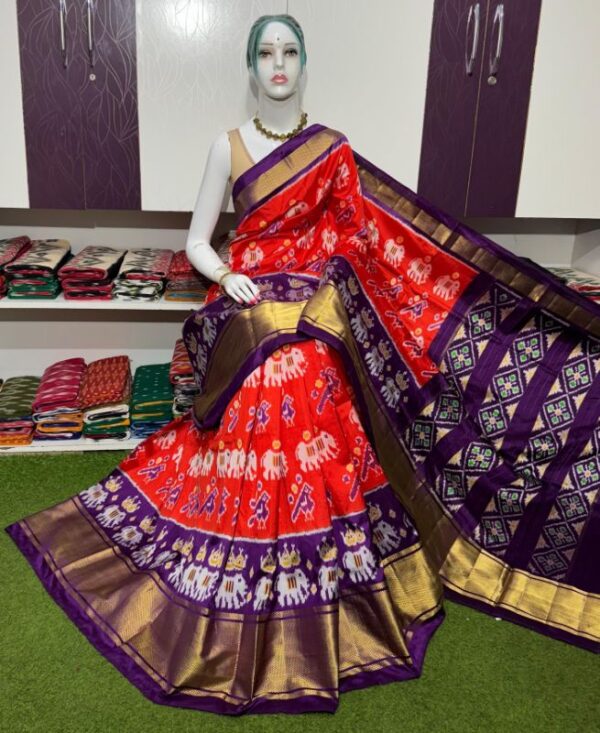 Pochamplly Silk  Saree With Blouse | Silk Mark Certified -SRS115010