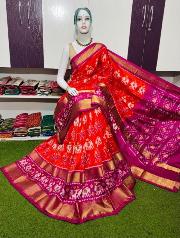 Pochamplly Silk  Saree With Blouse | Silk Mark Certified -SRS115012