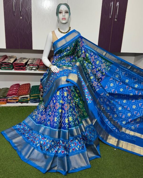 Pochamplly Silk  Saree With Blouse | Silk Mark Certified -SRS115014