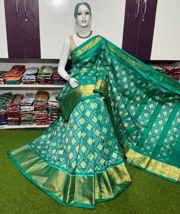 Pochamplly Silk  Saree With Blouse | Silk Mark Certified -SRS115015