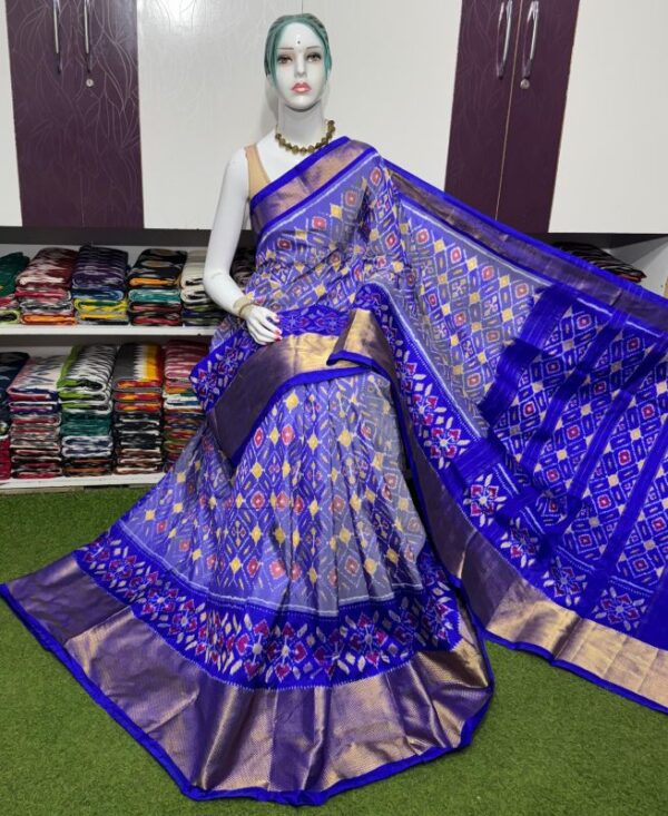 Pochamplly Silk  Saree With Blouse | Silk Mark Certified -SRS115018
