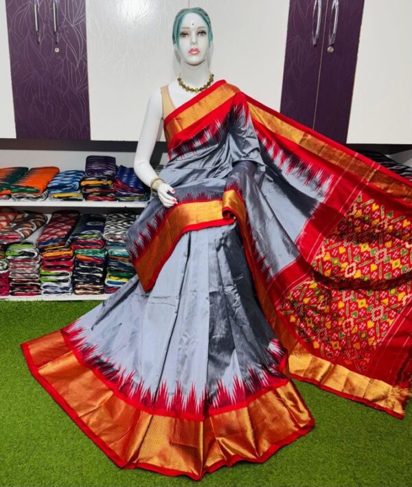 Pochamplly Silk  Saree With Blouse | Silk Mark Certified -SRS115025