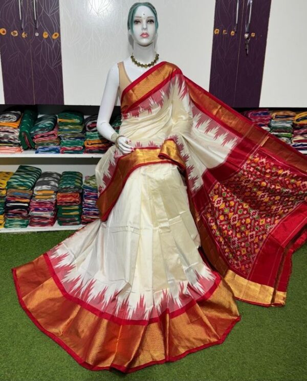 Pochamplly Silk  Saree With Blouse | Silk Mark Certified -SRS115030