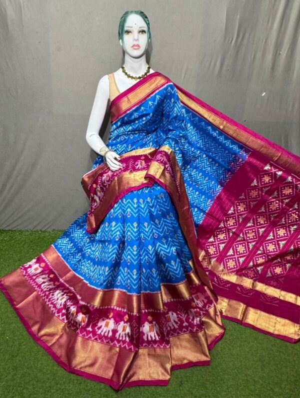 Pochamplly Silk  Saree With Blouse | Silk Mark Certified -SRS115038