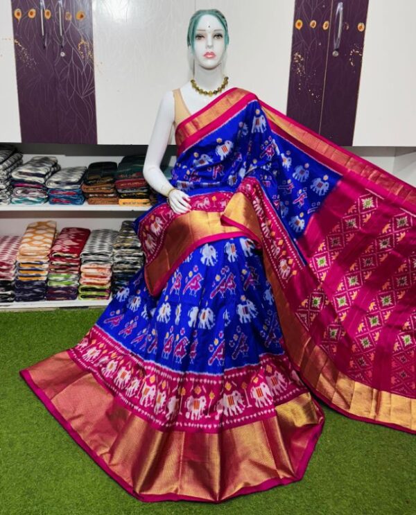 Pochamplly Silk  Saree With Blouse | Silk Mark Certified -SRS115040