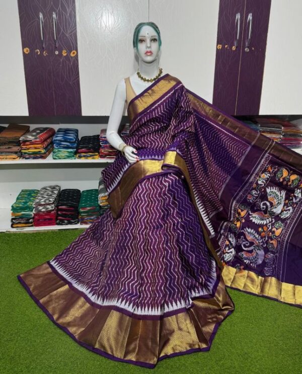 Pochamplly Silk  Saree With Blouse | Silk Mark Certified -SRS115048