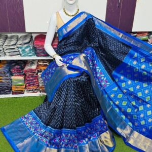 Pochamplly Silk  Saree With Blouse | Silk Mark Certified -SRS115058