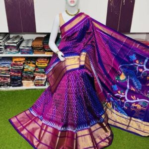 Pochamplly Silk  Saree With Blouse | Silk Mark Certified -SRS115059