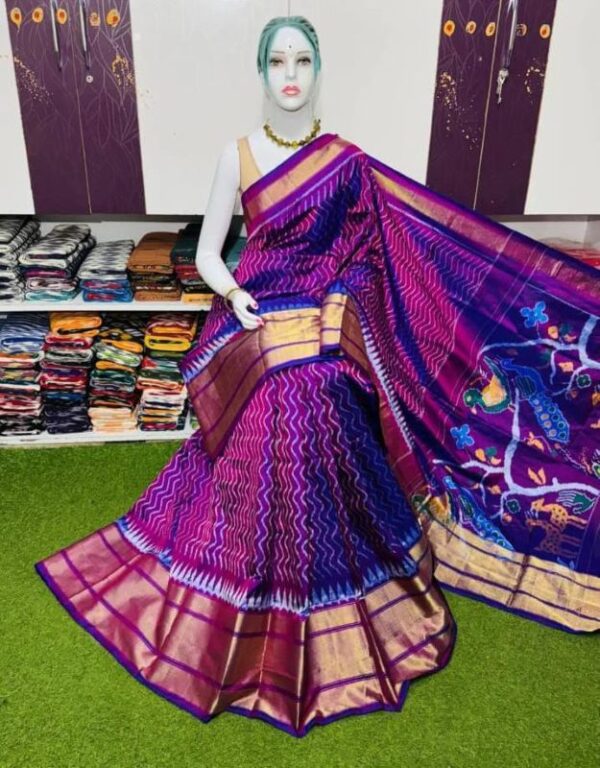 Pochamplly Silk  Saree With Blouse | Silk Mark Certified -SRS115059