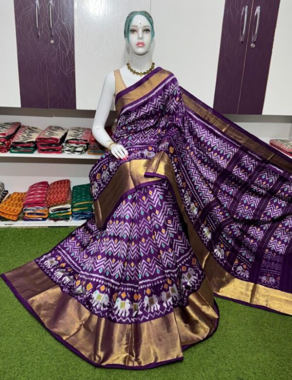 Pochamplly Silk  Saree With Blouse | Silk Mark Certified -SRS115060