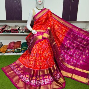 Pochamplly Silk  Saree With Blouse | Silk Mark Certified -SRS115061