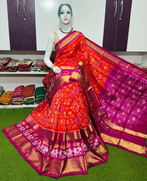 Pochamplly Silk  Saree With Blouse | Silk Mark Certified -SRS115061