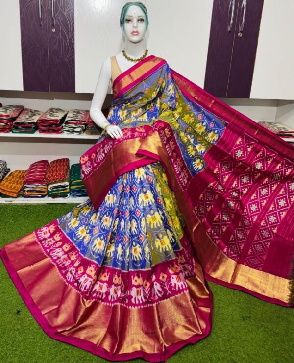 Pochamplly Silk  Saree With Blouse | Silk Mark Certified -SRS115066