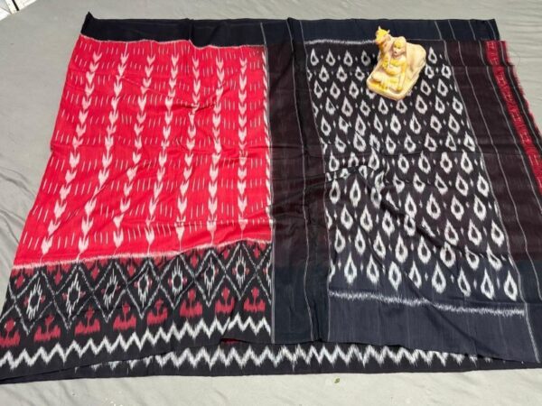 Pochampally Double Ikkat Mercerized cotton sarees With Blouse - SRCS29001