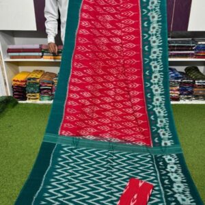 Pochampally Double Ikkat Mercerized cotton sarees With Blouse - SRCS29006