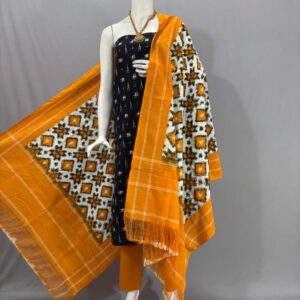 Double Ikkat telia rumal dress materials, Pochampally Ikkat suits, telia rumal suits, Pochampally Ikkat handloom telia rumal salwar suits.