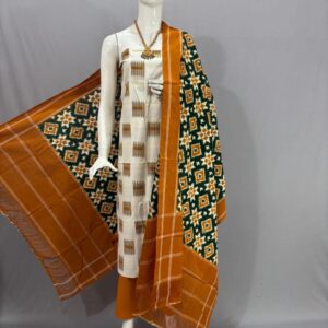 Double Ikkat telia rumal dress materials, Pochampally Ikkat suits, telia rumal suits, Pochampally Ikkat handloom telia rumal salwar suits.