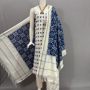 Double Ikkat telia rumal dress materials, Pochampally Ikkat suits, telia rumal suits, Pochampally Ikkat handloom telia rumal salwar suits.