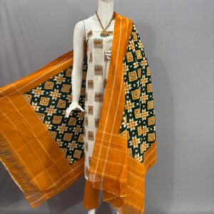 Double Ikkat telia rumal dress materials, Pochampally Ikkat suits, telia rumal suits, Pochampally Ikkat handloom telia rumal salwar suits.