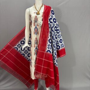 Double Ikkat telia rumal dress materials, Pochampally Ikkat suits, telia rumal suits, Pochampally Ikkat handloom telia rumal salwar suits.