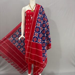 Double Ikkat telia rumal dress materials, Pochampally Ikkat suits, telia rumal suits, Pochampally Ikkat handloom telia rumal salwar suits.