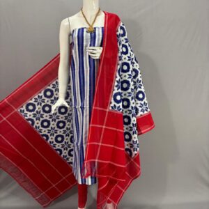 Double Ikkat telia rumal dress materials, Pochampally Ikkat suits, telia rumal suits, Pochampally Ikkat handloom telia rumal salwar suits.