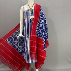 Double Ikkat telia rumal dress materials, Pochampally Ikkat suits, telia rumal suits, Pochampally Ikkat handloom telia rumal salwar suits.