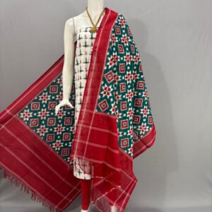 Double Ikkat telia rumal dress materials, Pochampally Ikkat suits, telia rumal suits, Pochampally Ikkat handloom telia rumal salwar suits.