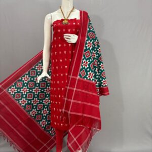 Double Ikkat telia rumal dress materials, Pochampally Ikkat suits, telia rumal suits, Pochampally Ikkat handloom telia rumal salwar suits.