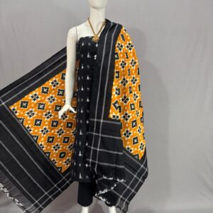 Double Ikkat telia rumal dress materials, Pochampally Ikkat suits, telia rumal suits, Pochampally Ikkat handloom telia rumal salwar suits.