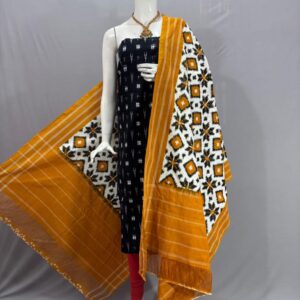 Double Ikkat telia rumal dress materials, Pochampally Ikkat suits, telia rumal suits, Pochampally Ikkat handloom telia rumal salwar suits.
