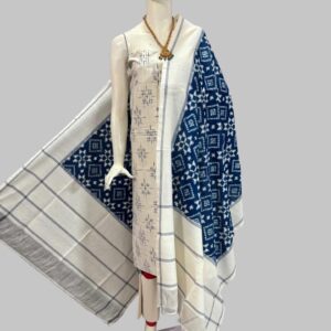 Double Ikkat telia rumal dress materials, Pochampally Ikkat suits, telia rumal suits, Pochampally Ikkat handloom telia rumal salwar suits.