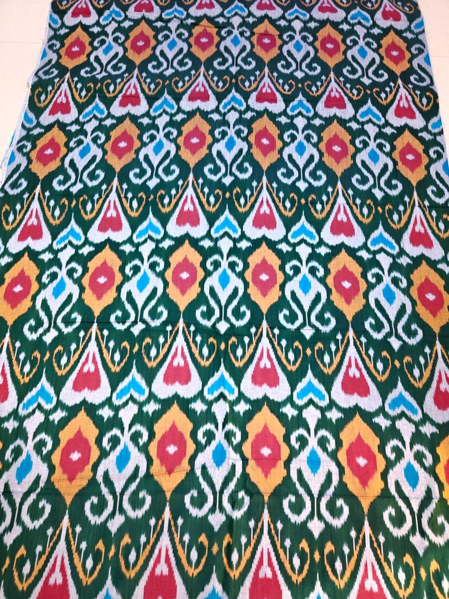 Uzbek ikkat cotton fabrics, Uzbekistan Ikkat fabrics